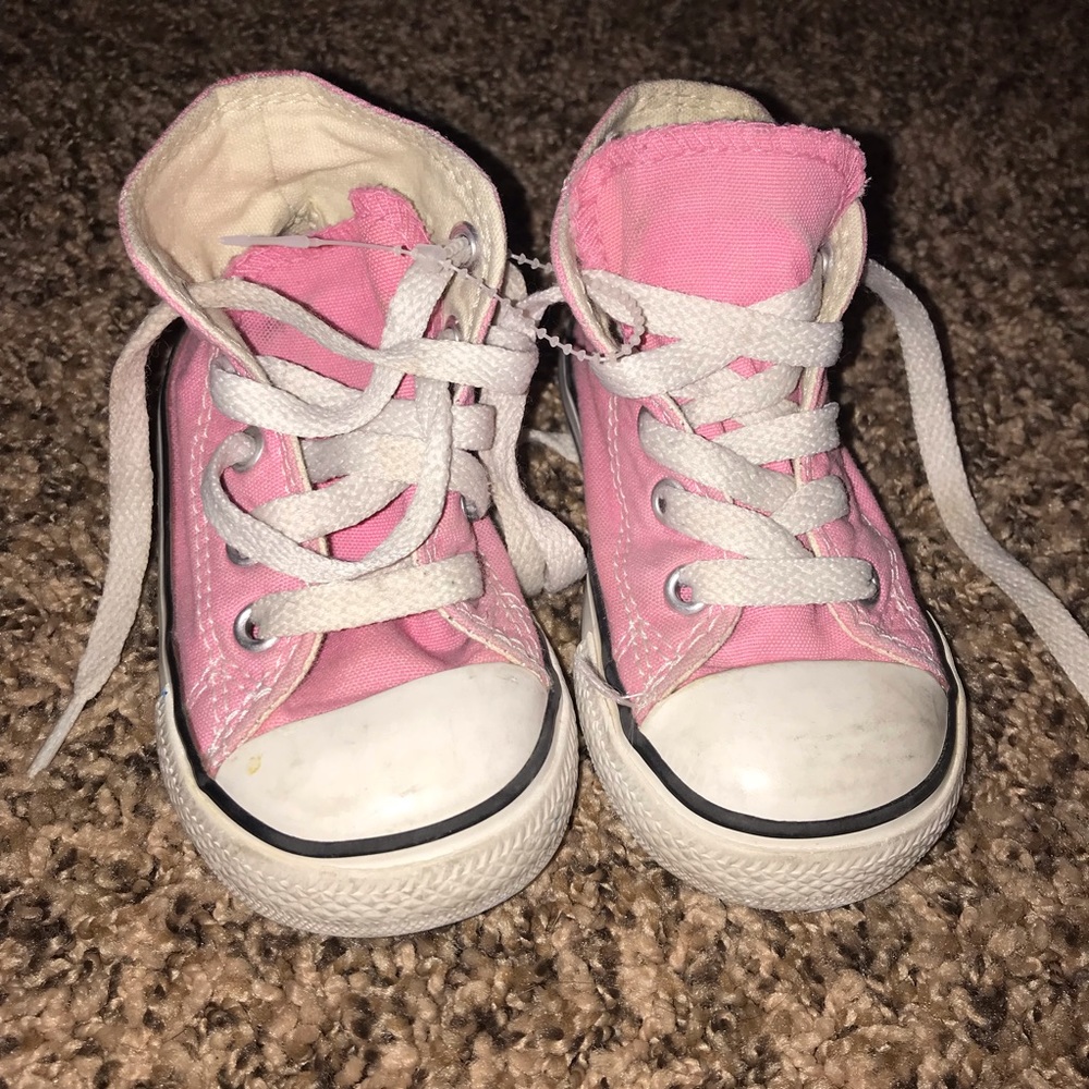 Bubblegum Pink Converse High Tops Size 5 Toddler
